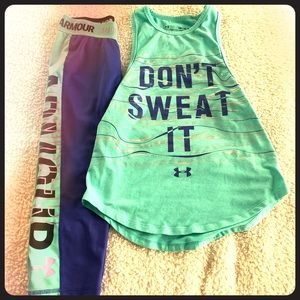 girls under armour matching set (two-piece)